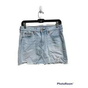 American Eagle Outfitters Denim Skirt Women's Size 4 Raw Hem Blue